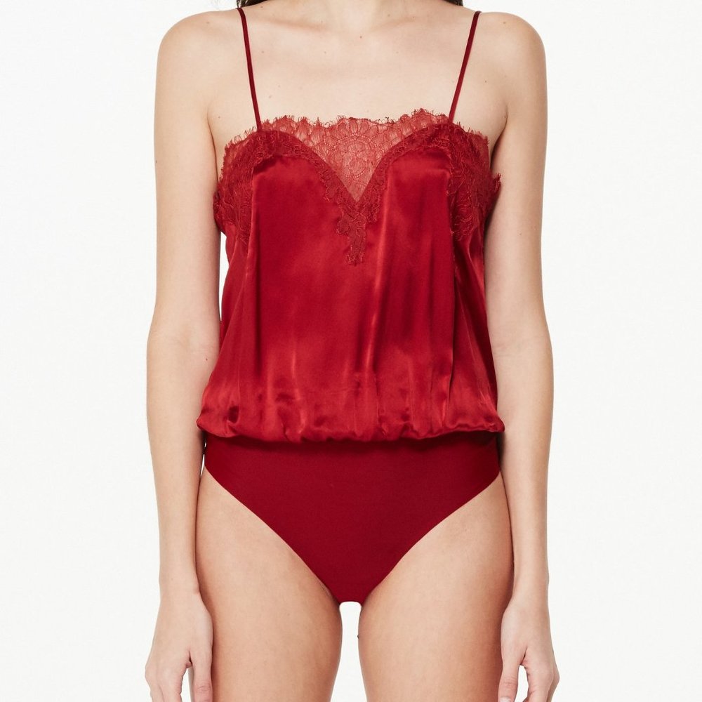 NWT CamiNYC garnet bodysuit